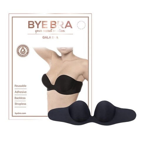 Bye Bra Gala Bra Black B - biustonosz samonośny z fiszbinami, czarny Bye Bra Gala Bra Black B - biustonosz samonośny z fiszbinami, czarny