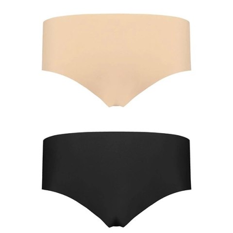 Bye Bra Invisible Hipster 2-Pack Nude & Black L - Bezszwowe majtki niewidoczne Bye Bra Invisible Hipster 2-Pack Nude & Black L - Bezszwowe majtki niewidoczne