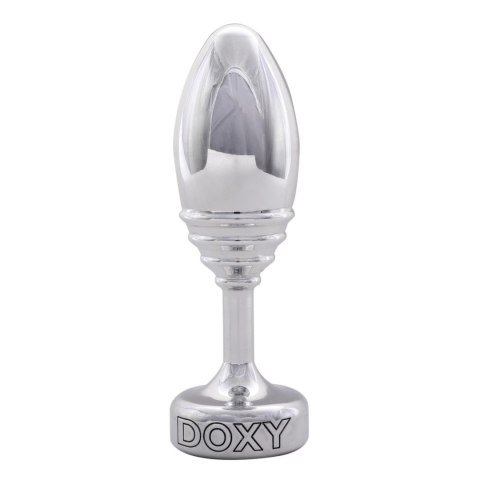 Doxy Ribbed Plug aluminiowy - anatomiczny kształt, 7 cm, srebrny Doxy Ribbed Plug aluminiowy - anatomiczny kształt, 7 cm, srebrny