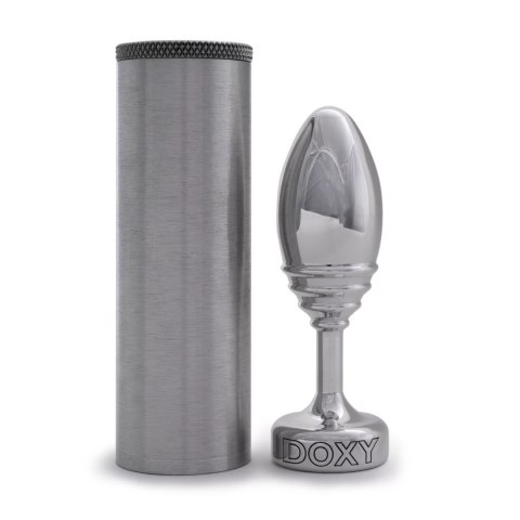 Doxy Ribbed Plug aluminiowy - anatomiczny kształt, 7 cm, srebrny Doxy Ribbed Plug aluminiowy - anatomiczny kształt, 7 cm, srebrny