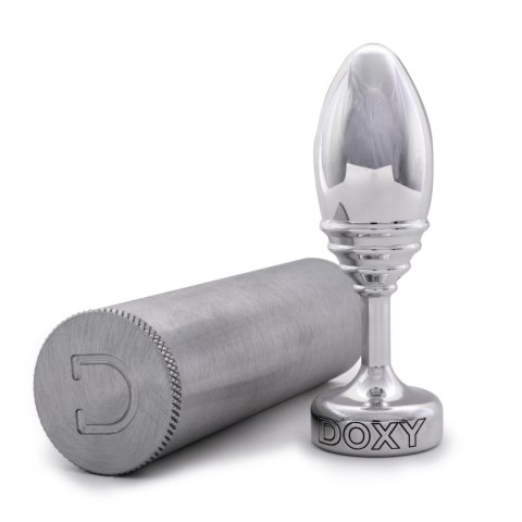 Doxy Ribbed Plug aluminiowy - anatomiczny kształt, 7 cm, srebrny Doxy Ribbed Plug aluminiowy - anatomiczny kształt, 7 cm, srebrny