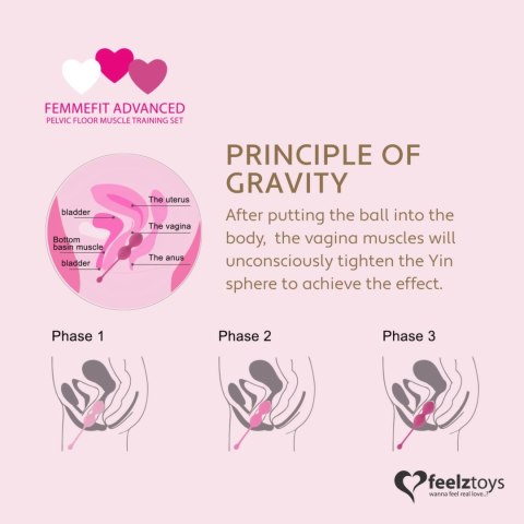 FeelzToys FemmeFit Advanced Set 3 szt. - zestaw kulek treningowych Kegla FeelzToys FemmeFit Advanced Set 3 szt. - zestaw kulek treningowych Kegla