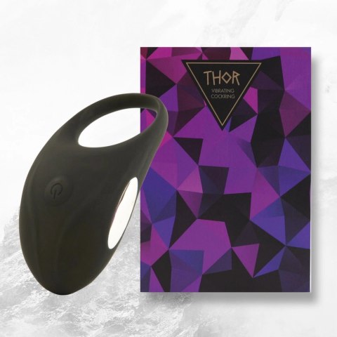 FeelzToys Thor Black - pierścień wibrujący, silikonowy, ładowany USB FeelzToys Thor Black - pierścień wibrujący, silikonowy, ładowany USB