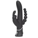 Happy Rabbit Triple Curve Black - trojfunkcyjny model silikonowy USB