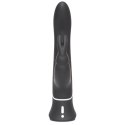 Happy Rabbit Triple Curve Black - trojfunkcyjny model silikonowy USB