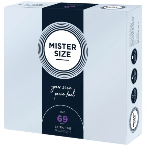 Mister Size 69 mm - prezerwatywy anatomiczne, 36 sztuk, duży rozmiar Mister Size 69 mm - prezerwatywy anatomiczne, 36 sztuk, duży rozmiar