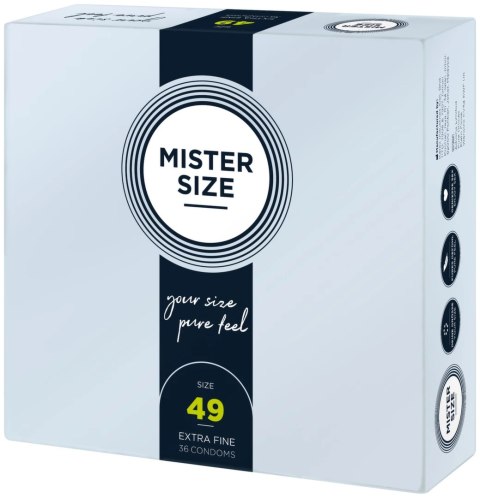 Mister Size Prezerwatywy 49 mm 36 sztuk - indywidualny rozmiar i komfort Mister Size Prezerwatywy 49 mm 36 sztuk - indywidualny rozmiar i komfort