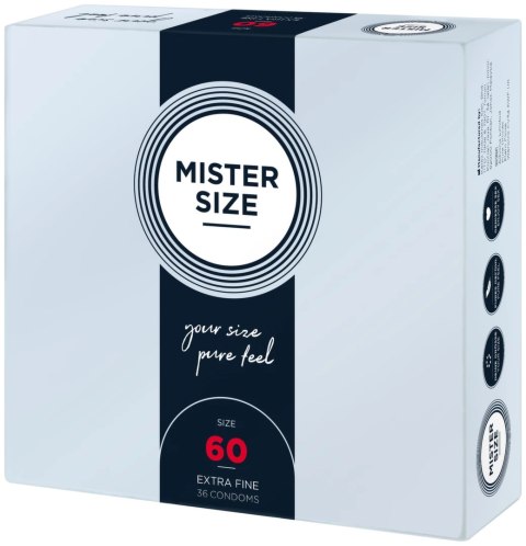 Mister Size Prezerwatywy 60 mm 36 szt. - Precyzyjne Dopasowanie Mister Size Prezerwatywy 60 mm 36 szt. - Precyzyjne Dopasowanie