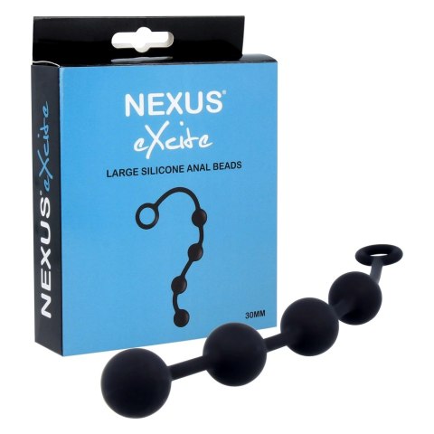 Nexus Excite Large - silikonowe koraliki intymne z uchwytem 30 cm Nexus Excite Large - silikonowe koraliki intymne z uchwytem 30 cm