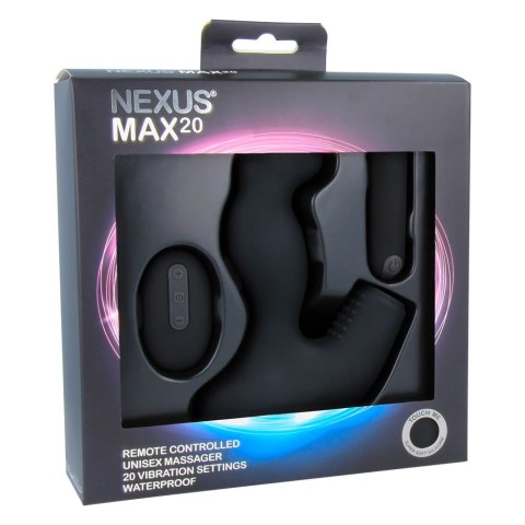 Nexus Max 20 Black - wibrujący korek z pilotem, silikonowy, 10x4 cm Nexus Max 20 Black - wibrujący korek z pilotem, silikonowy, 10x4 cm
