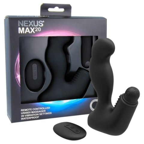 Nexus Max 20 Black - wibrujący korek z pilotem, silikonowy, 10x4 cm Nexus Max 20 Black - wibrujący korek z pilotem, silikonowy, 10x4 cm