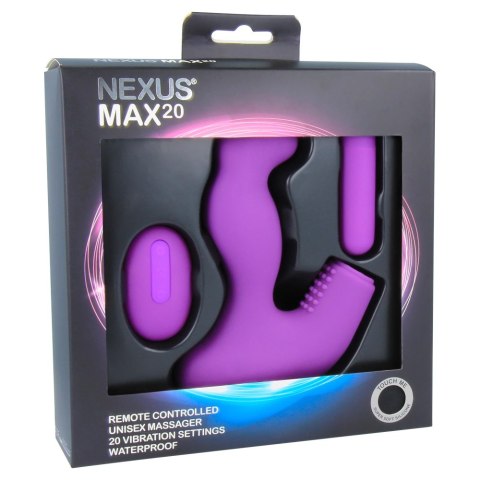 Nexus Max 20 Purple - silikonowy model wibrujący, 20 trybow, pilot Nexus Max 20 Purple - silikonowy model wibrujący, 20 trybow, pilot