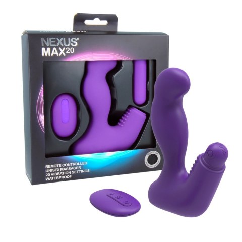 Nexus Max 20 Purple - silikonowy model wibrujący, 20 trybow, pilot Nexus Max 20 Purple - silikonowy model wibrujący, 20 trybow, pilot