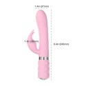 Pillow Talk Lively Pink - dwusilnikowy masażer z obrotowym trzonem