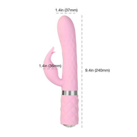 Pillow Talk Lively Pink - dwusilnikowy masażer z obrotowym trzonem Pillow Talk Lively Pink - dwusilnikowy masażer z obrotowym trzonem