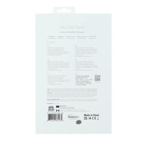 Pillow Talk Lively Pink - dwusilnikowy masażer z obrotowym trzonem Pillow Talk Lively Pink - dwusilnikowy masażer z obrotowym trzonem