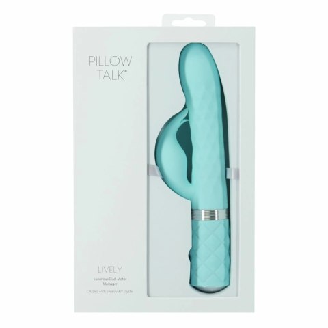 Pillow Talk Lively Teal - dwusilnikowy masażer rotacyjny USB Pillow Talk Lively Teal - dwusilnikowy masażer rotacyjny USB