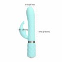 Pillow Talk Lively Teal - dwusilnikowy masażer rotacyjny USB