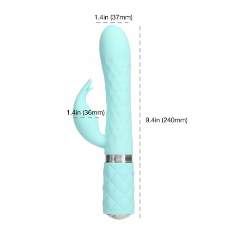 Pillow Talk Lively Teal - dwusilnikowy masażer rotacyjny USB Pillow Talk Lively Teal - dwusilnikowy masażer rotacyjny USB