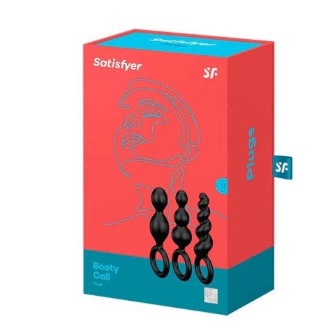 Satisfyer Booty Call Plugs Black - Zestaw trzech silikonowych plugow analnych Satisfyer Booty Call Plugs Black - Zestaw trzech silikonowych plugow analnych