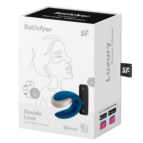 Satisfyer Double Love Blue - urządzenie intymne dla par, sterowanie pilotem Satisfyer Double Love Blue - urządzenie intymne dla par, sterowanie pilotem