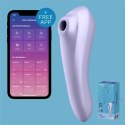 Satisfyer Dual Pleasure Mauve - urządzenie powietrzno-wibrujące Bluetooth
