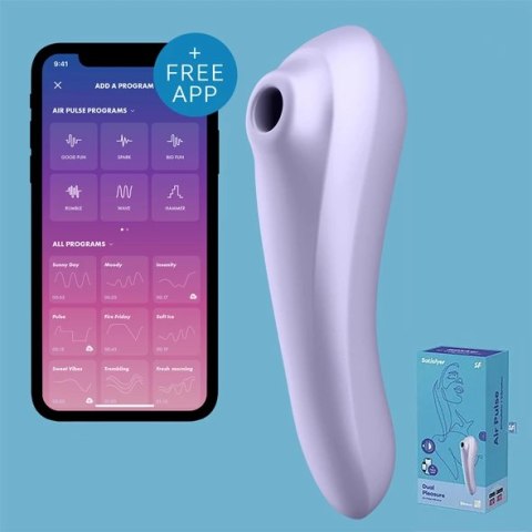 Satisfyer Dual Pleasure Mauve - urządzenie powietrzno-wibrujące Bluetooth Satisfyer Dual Pleasure Mauve - urządzenie powietrzno-wibrujące Bluetooth