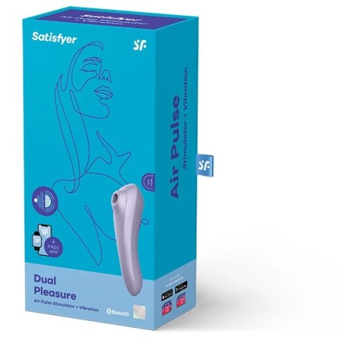 Satisfyer Dual Pleasure Mauve - urządzenie powietrzno-wibrujące Bluetooth Satisfyer Dual Pleasure Mauve - urządzenie powietrzno-wibrujące Bluetooth