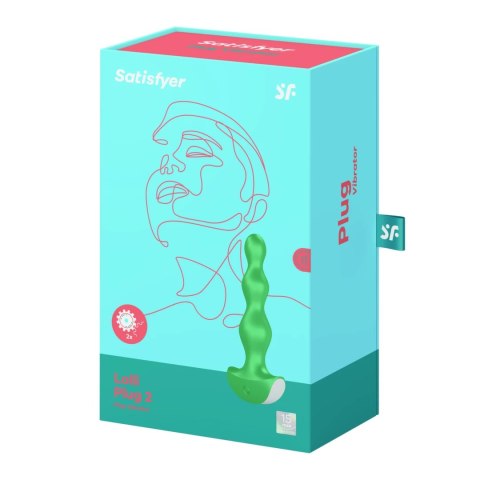 Satisfyer Lolli Plug 2 Green - Wibrująca wtyczka silikonowa, 12 trybow Satisfyer Lolli Plug 2 Green - Wibrująca wtyczka silikonowa, 12 trybow