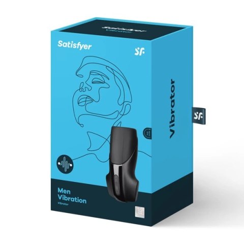 Satisfyer Men Vibration model z 14 trybami i zasilaniem USB, czarny Satisfyer Men Vibration model z 14 trybami i zasilaniem USB, czarny