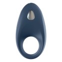 Satisfyer Mighty One Ring - silikonowy elastyczny pierścień z wibracją, niebieski