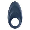 Satisfyer Mighty One Ring - silikonowy elastyczny pierścień z wibracją, niebieski