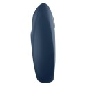Satisfyer Mighty One Ring - silikonowy elastyczny pierścień z wibracją, niebieski