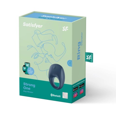 Satisfyer Strong One Ring - wibrujący pierścień silikonowy z aplikacją Satisfyer Strong One Ring - wibrujący pierścień silikonowy z aplikacją