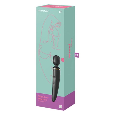 Satisfyer Wand-er Woman Black - Masażer do ciała XXL, wodoodporny Satisfyer Wand-er Woman Black - Masażer do ciała XXL, wodoodporny