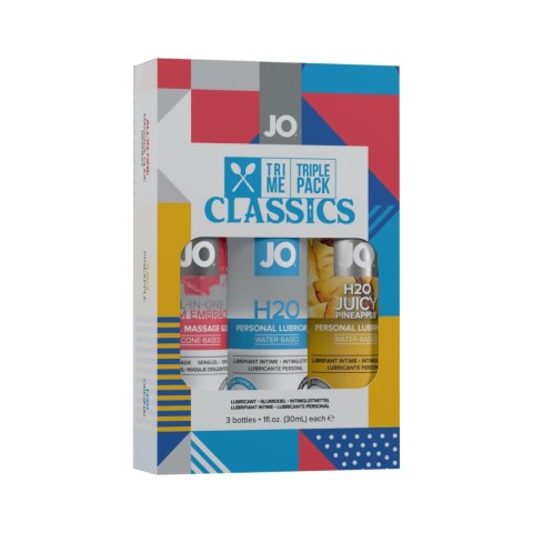 System JO Tri Me Classics zestaw lubrykantow 3x30ml ananas/massage System JO Tri Me Classics zestaw lubrykantow 3x30ml ananas/massage