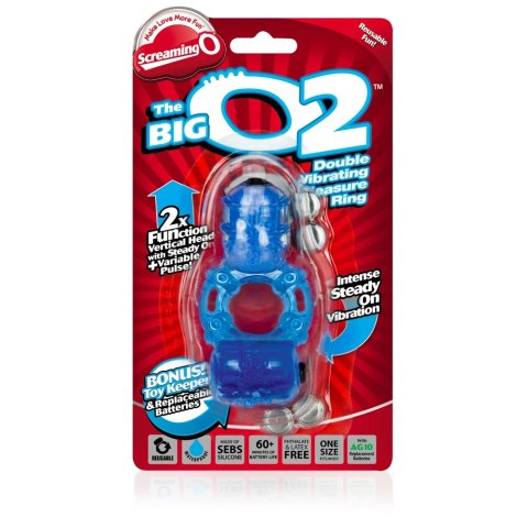The Screaming O Big O 2 Blue - Podwojny pierścień wibrujący z dwoma silnikami The Screaming O Big O 2 Blue - Podwojny pierścień wibrujący z dwoma silnikami
