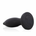 The Screaming O Vibrating Plug Black - wibrujący korek silikonowy z pilotem