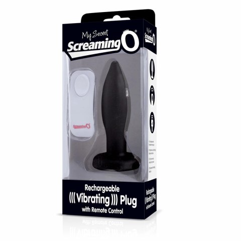The Screaming O Vibrating Plug Black - wibrujący korek silikonowy z pilotem The Screaming O Vibrating Plug Black - wibrujący korek silikonowy z pilotem