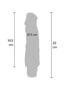 Dual Density Big Vibrator 9in. Light skin tone