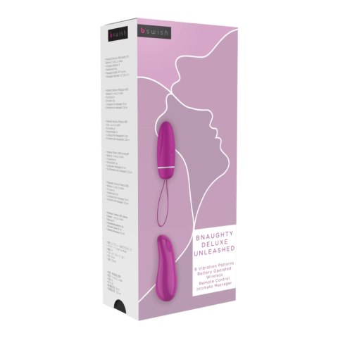 B Swish bnaughty Deluxe Unleashed Raspberry - bezprzewodowy system intymny, 6 trybow B Swish bnaughty Deluxe Unleashed Raspberry - bezprzewodowy system intymny, 6 trybow