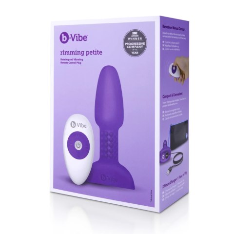 B-Vibe Rimming Petite Purple - kompaktowa maszyna intymna z pilotem B-Vibe Rimming Petite Purple - kompaktowa maszyna intymna z pilotem