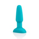 B-Vibe Rimming Plug 2 Teal - zdalnie sterowany system rotacyjny, silikon
