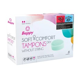 Beppy Dry Tampons 8 sztuk - bezsznurkowe tampony suche, uniwersalne
