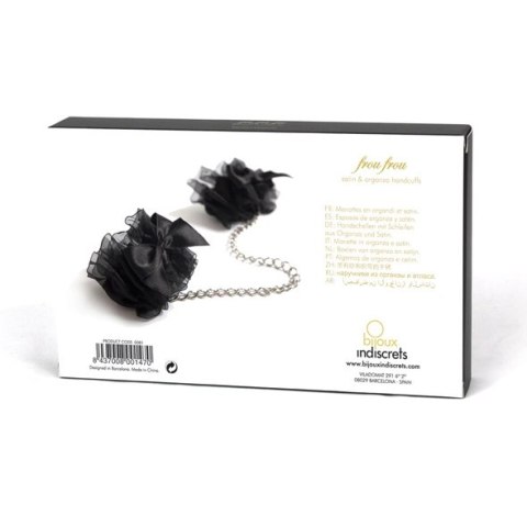 Bijoux Indiscrets Frou Frou kajdanki satynowo-organza czarne Bijoux Indiscrets Frou Frou kajdanki satynowo-organza czarne