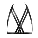 Bijoux Indiscrets Maze Halter Bra Harness Black - Uprząż piersiowa, regulowana, czarna