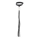 Bijoux Indiscrets Maze Tassel Choker Black - obroża z chwostem, czarna
