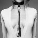 Bijoux Indiscrets Maze Tassel Choker Black - obroża z chwostem, czarna