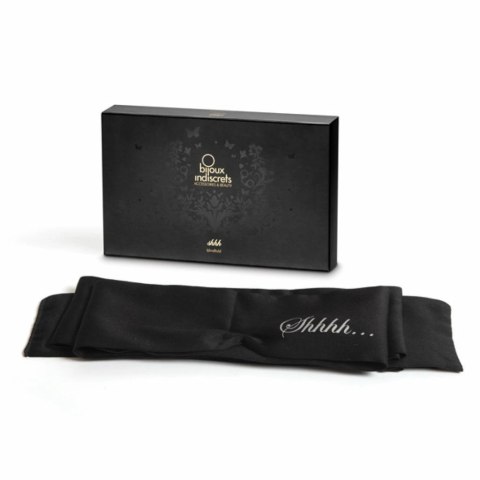 Bijoux Indiscrets Shhh Black - satynowa opaska na oczy uniwersalna Bijoux Indiscrets Shhh Black - satynowa opaska na oczy uniwersalna