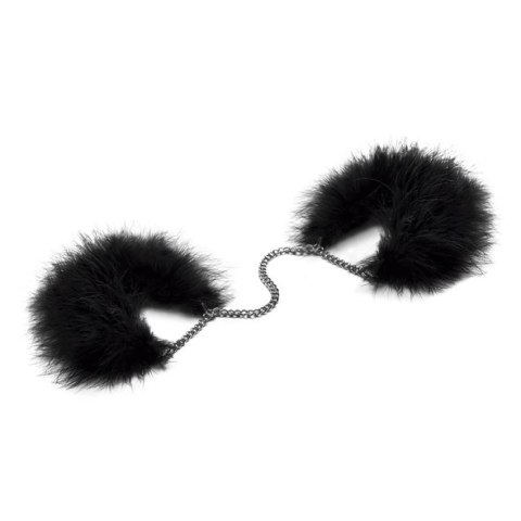 Bijoux Indiscrets Za Za Zu Kajdanki z piorami dekoracyjne czarne Bijoux Indiscrets Za Za Zu Kajdanki z piorami dekoracyjne czarne